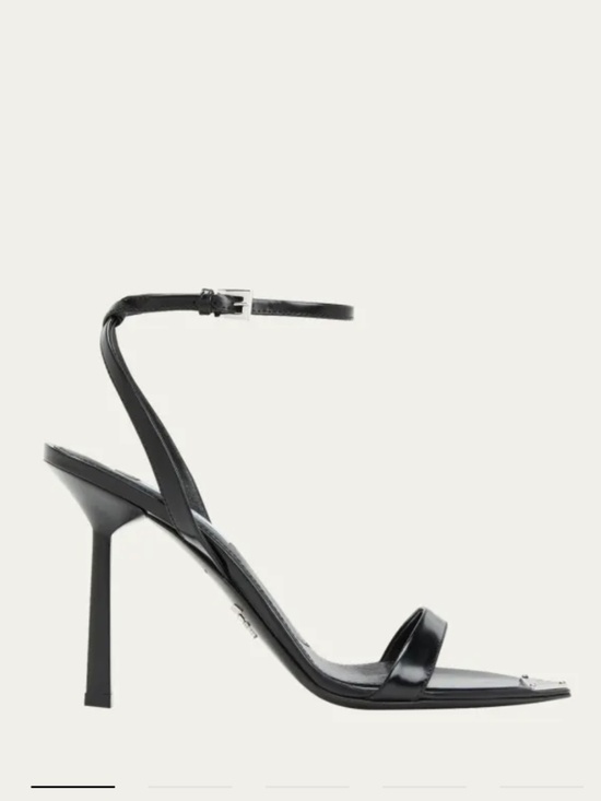 PRADA Leather Ankle-strap Sandals - Picture 1 of 6